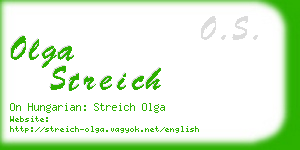 olga streich business card